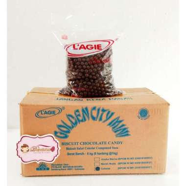 kartonan lagie golden city mini coklat isi biskuit 6 bungkus @1kg