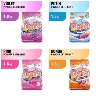Promo Harga Daia Deterjen Bubuk + Softener Pink 1800 gr - Blibli
