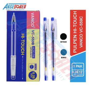 Pulpen Gel Hi-Touch Vanco [VC-559B/0.28mm/1 Pack] / Bolpoin 1 Pak / Pena Jel 1 Lusin / Ball Pen Boks