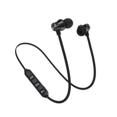 BT5 Sporty Wireless Bluetooth Stereo Headset - Magnetic Suction Black