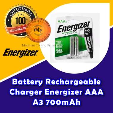 TERBARU Batere Baterai Battery Rechargeable Charger Energizer AAA A3 700mAh