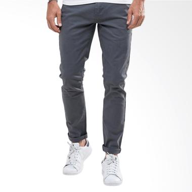 NHS Wear Slim FIt Chino Celana Panjang Pria - Grey