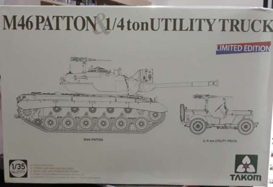 TAKOM 2117X M46 PATTON & 1/4 ton UTILITY TRUCK [1:35]