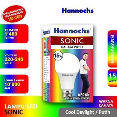 Hannoch Lampu LED Hannochs Bohlam Led Hanoch Sonic 15 Watt Bergaransi WHITE