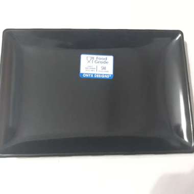 Piring Segi Kotak Melamin Premium Onyx | Piring Hitam Oriental Jepang Cafe Restoran | Piring Sushi R