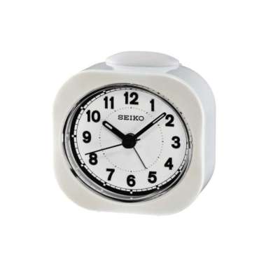 Seiko QHE 121W Bedside Lumibrite Beep Alarm Clock Jam Weker
