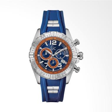 GC Guess Collection Rubber Jam Tangan Pria - Blue Silver Y02010G7