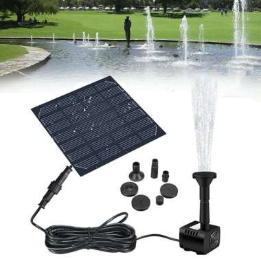 Solar Water Pump Power Panel Kit Fountain Pool Garden Pond Submersible Black BΚ