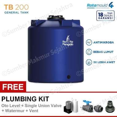 Tangki Air / Tandon / Toren Penguin 2000 Liter - TB 200 Biru Tua
