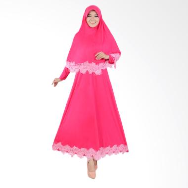 Jfashion Variasi Renda Maxi Hasna P ... amis Muslim Wanita - Pink