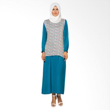 Mirtazani Nisrina Gamis Baju Muslim Wanita - Blue