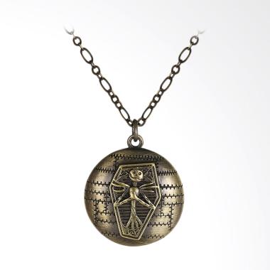 SOXY LKNSPCN925-A Christmas Theme Round Jack Laugh Necklace