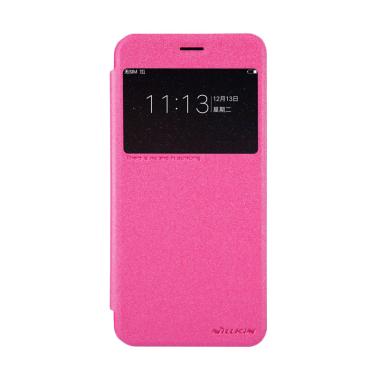 Nillkin Sparkle Leather Flip Cover Casing for Vivo V5 / V5s / V5 Lite - Pink Pink