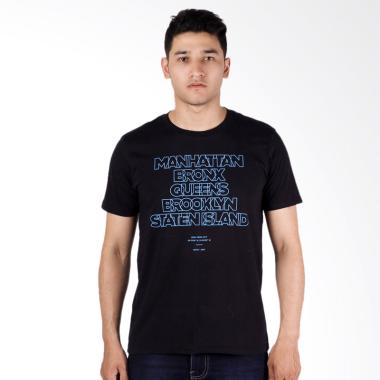 DSVN Brooklyn Printed T-Shirt Pria - Black