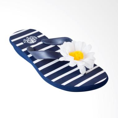 Megumi Sandal Clover Sandal Wanita - Navy