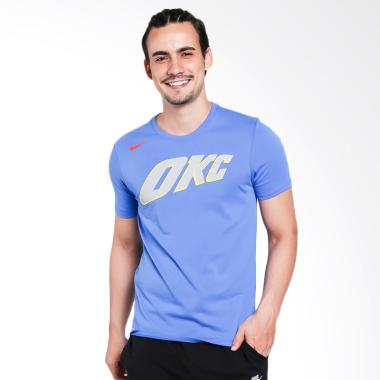 NIKE Men Basketball Oklahoma City Thunder Dry Tee T-shirt Olahraga Pria [890862-403]
