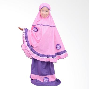 Sanaya Kids Polkadot Katun Jepang Mukena Anak - Ungu