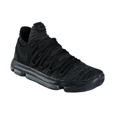 NIKE Men Basketball Zoom KD 10 Sepatu Basket Pria - Black [897815-004]
