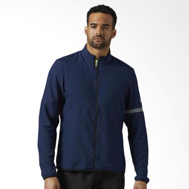 Reebok Running Woven Mens Jacket Pakaian Lari Pria - Navy [BR4431]