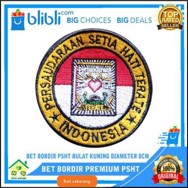 PSHT Bet Bordir Premium PSHT Bulat Full Bordir Bet Dada Bet Bahu Keluarga Besar PSHT Merah Putih KUN