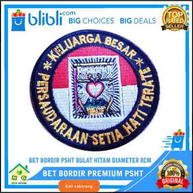 PSHT Bet Bordir Premium PSHT Bulat Full Bordir Bet Dada Bet Bahu Keluarga Besar PSHT Merah Putih HIT