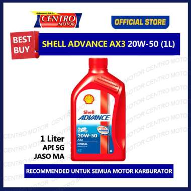 Shell Advance AX3 20W50 Oli Motor [1 Liter]