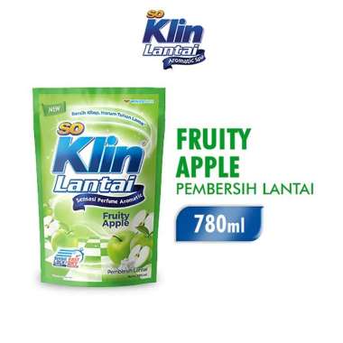 Promo Harga So Klin Pembersih Lantai Hijau Fruity Apple 780 ml - Blibli