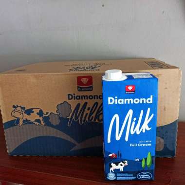 Promo Harga Diamond Milk UHT Full Cream 1000 ml - Blibli