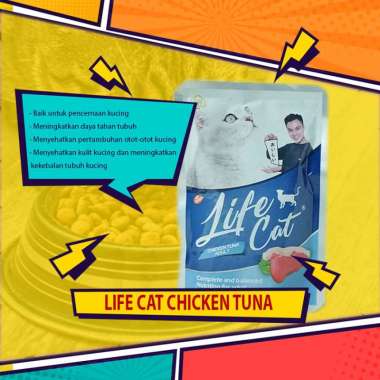 LIFE CAT Chicken Tuna Makanan Kucing Sachet Basah [85 g]