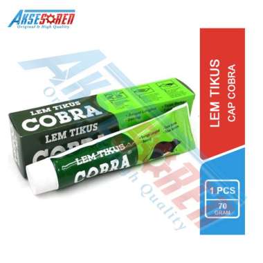 Lem Tikus Super Lengket Cap Cobra [70 gram] / Jebakat Curut Paling Ampuh Hijau/bening