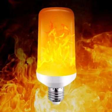 lampu OBOR API bohlam led hias taman E27 10watt kuning