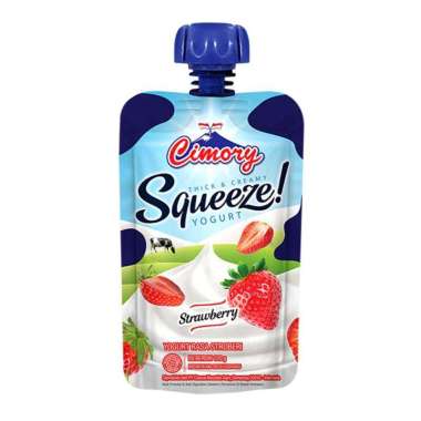 Promo Harga Cimory Squeeze Yogurt Strawberry 120 gr - Blibli