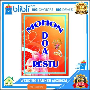 Nasya Gaulcomp Banner Poster Dekorasi Hiasan Pernikahan Wedding Party Pre Wedding Tulisan Ucapan Moh