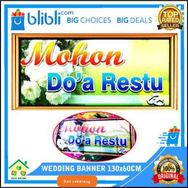 Nasya Gaulcomp Banner Poster Dekorasi Hiasan Pernikahan Wedding Party Pre Wedding Tulisan Ucapan Moh