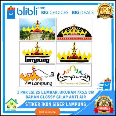 Nasya Gaulcomp Stiker Ikon Siger Lampung Lambang Logo Mahkota Lampung Siger SIGER