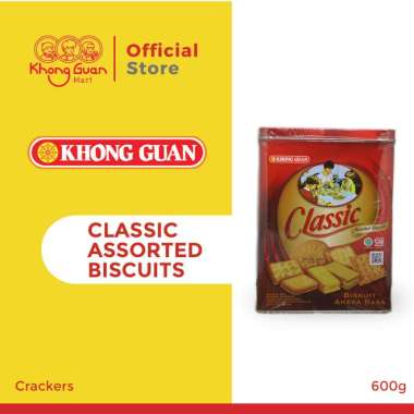 Promo Harga KHONG GUAN Classic Assorted Biscuit Persegi 600 gr - Blibli