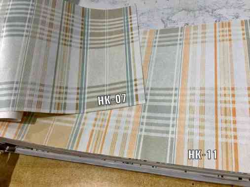 Wallpaper Dinding Motif Kain Garis Kombinasi HK