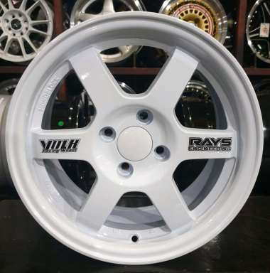 Velg R/Ring 15 R15 TE37 Brio Civic Wonder SB Fiesta Swift Yaris Kredit white