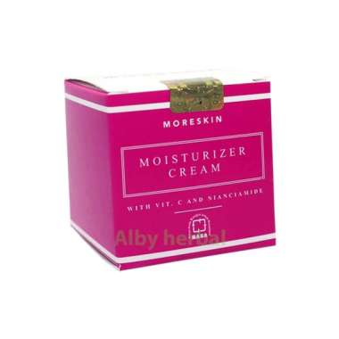 Cream MORESKIN Moisturizer - Krim Pemutih Muka Permanen / Pencerah Wajah Aman / Pelembab Wajah Terla