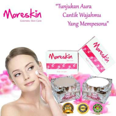 MORESKIN Night Cream Original - Krim Pemutih Wajah Glowing Cepat / Pemutih Muka Permanen / Pencerah