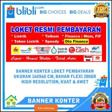 Nasya Gaulcomp Banner Spanduk Backdrop Plang Promosi Toko Usaha Konter Loket Pembayaran Listrik Puls