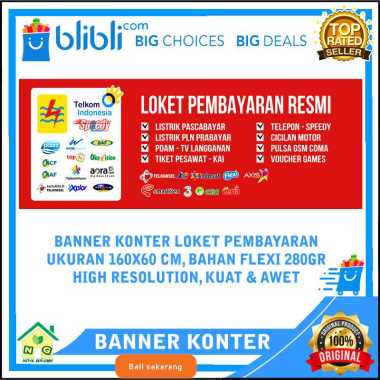 Nasya Gaulcomp Banner Spanduk Backdrop Plang Promosi Toko Usaha Konter Loket Pembayaran Listrik Puls