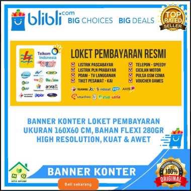 Nasya Gaulcomp Banner Spanduk Backdrop Plang Promosi Toko Usaha Konter Loket Pembayaran Listrik Puls