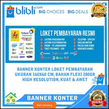 Nasya Gaulcomp Banner Spanduk Backdrop Plang Promosi Toko Usaha Konter Loket Pembayaran Listrik Puls