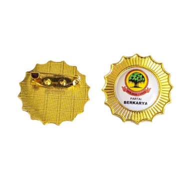 Mulyocreative Bros Logo Custom Pin Logo Partai Berkarya Model Bulat / 2 Pcs