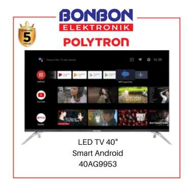 Polytron LED TV 40 Inch 40AG9953 Smart Android Digital Mola