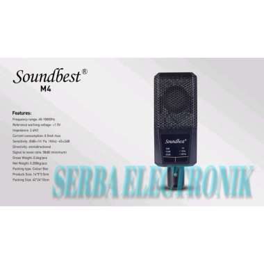 Mic Popcast Soundbest M4 Microphone Soundbest M 4 Original Studio Recording