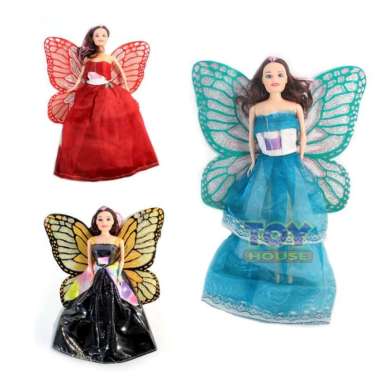 Boneka Barbie Sayap Peri Kupu Kupu Cantik