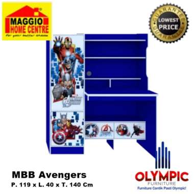 MEJA BELAJAR ANAK - MEJA BELAJAR MOTIFF - MBB SERIES - OLYMPIC BIRU MOTIFF