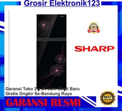 KULKAS SHARP SJ 237 MG 2 PINTU Warna Dark Pink
